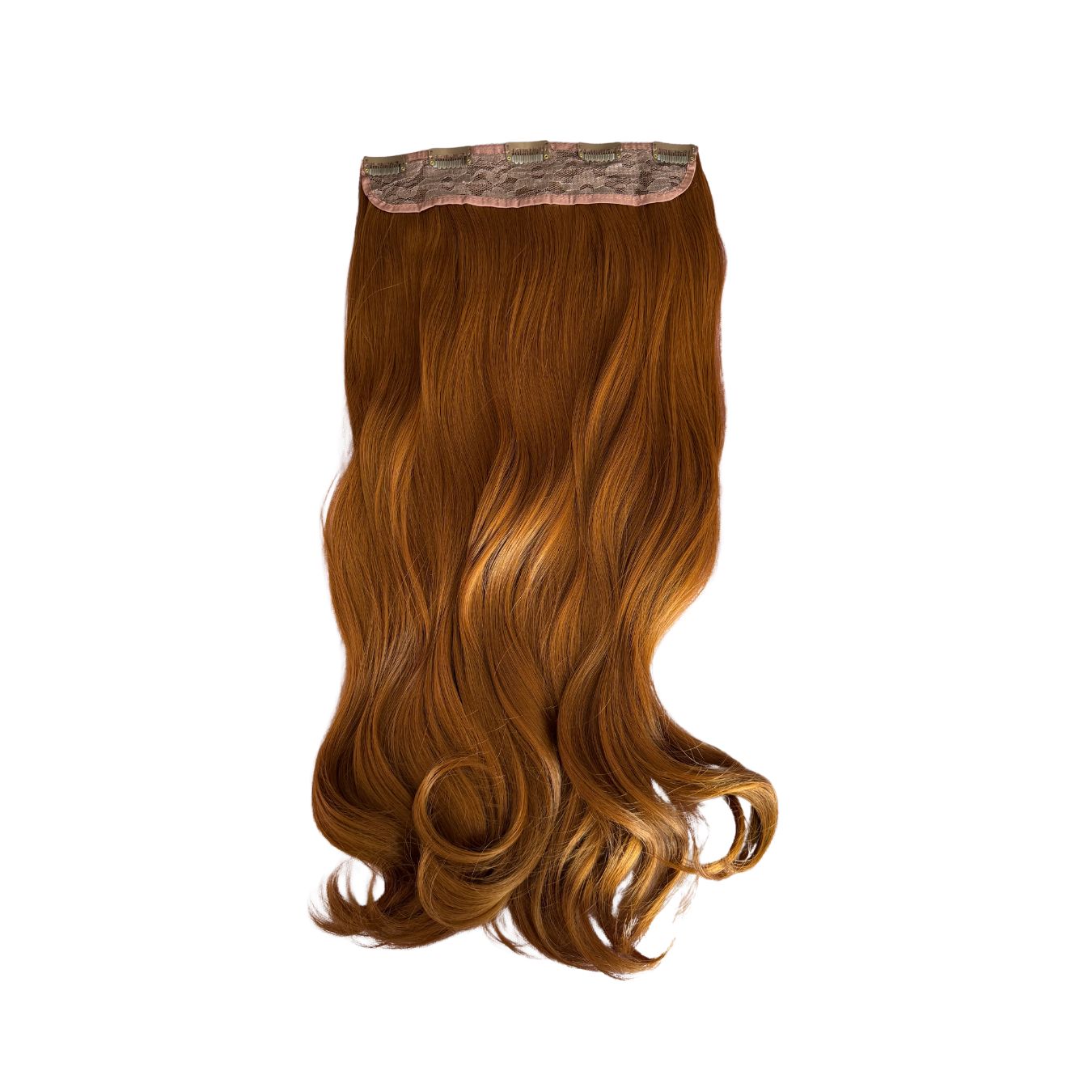 Extensiones de Cabello Vegano con clip de 24" Rojo Cobrizo