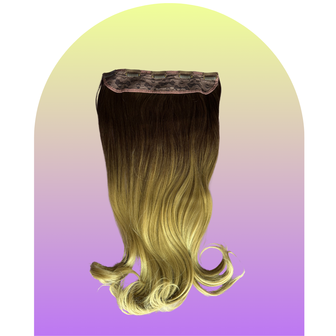 Extensiones de Cabello Vegano con clip de 24" Balayage