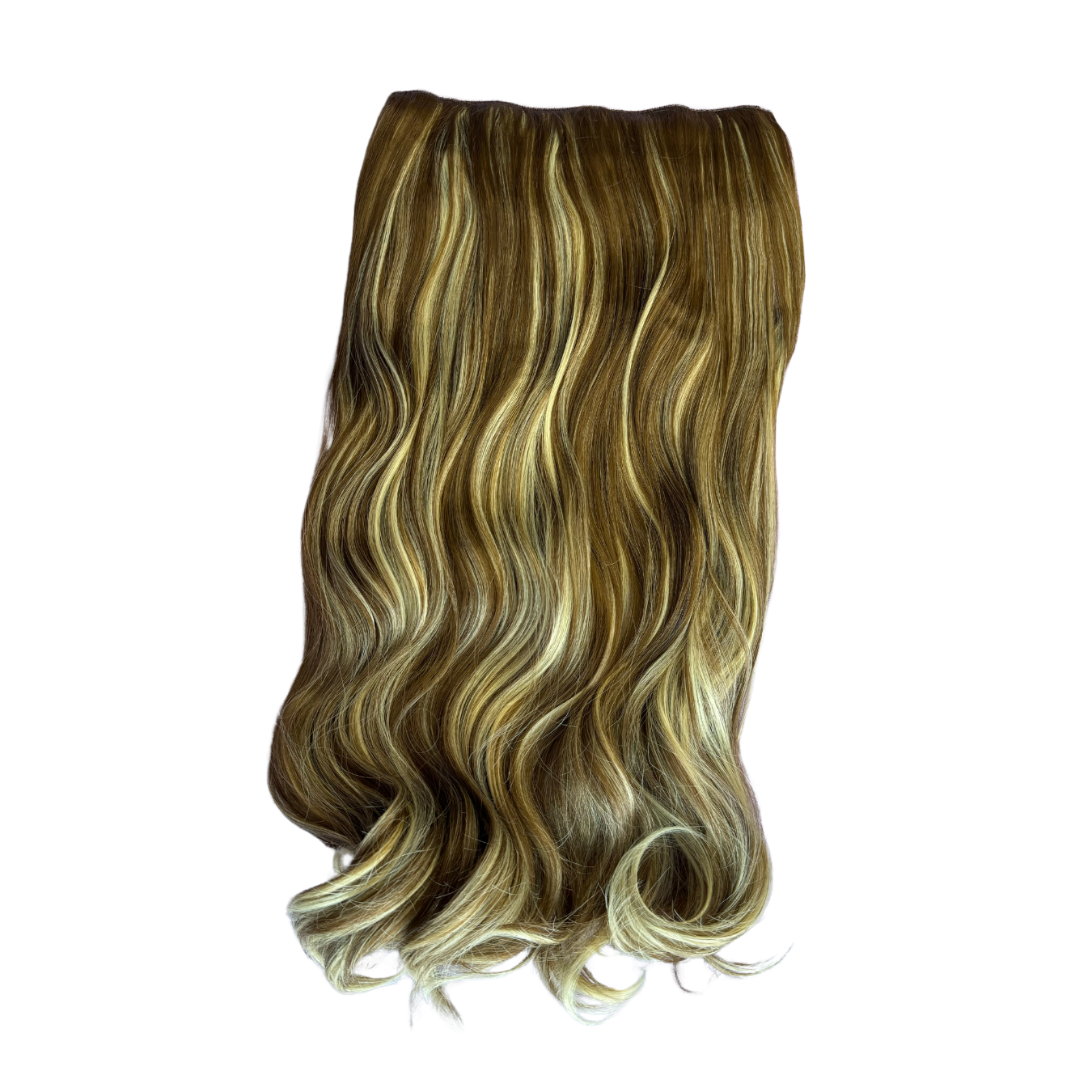 Extensiones de Cabello Vegano con clip de 24" Matizado Rubio castaño