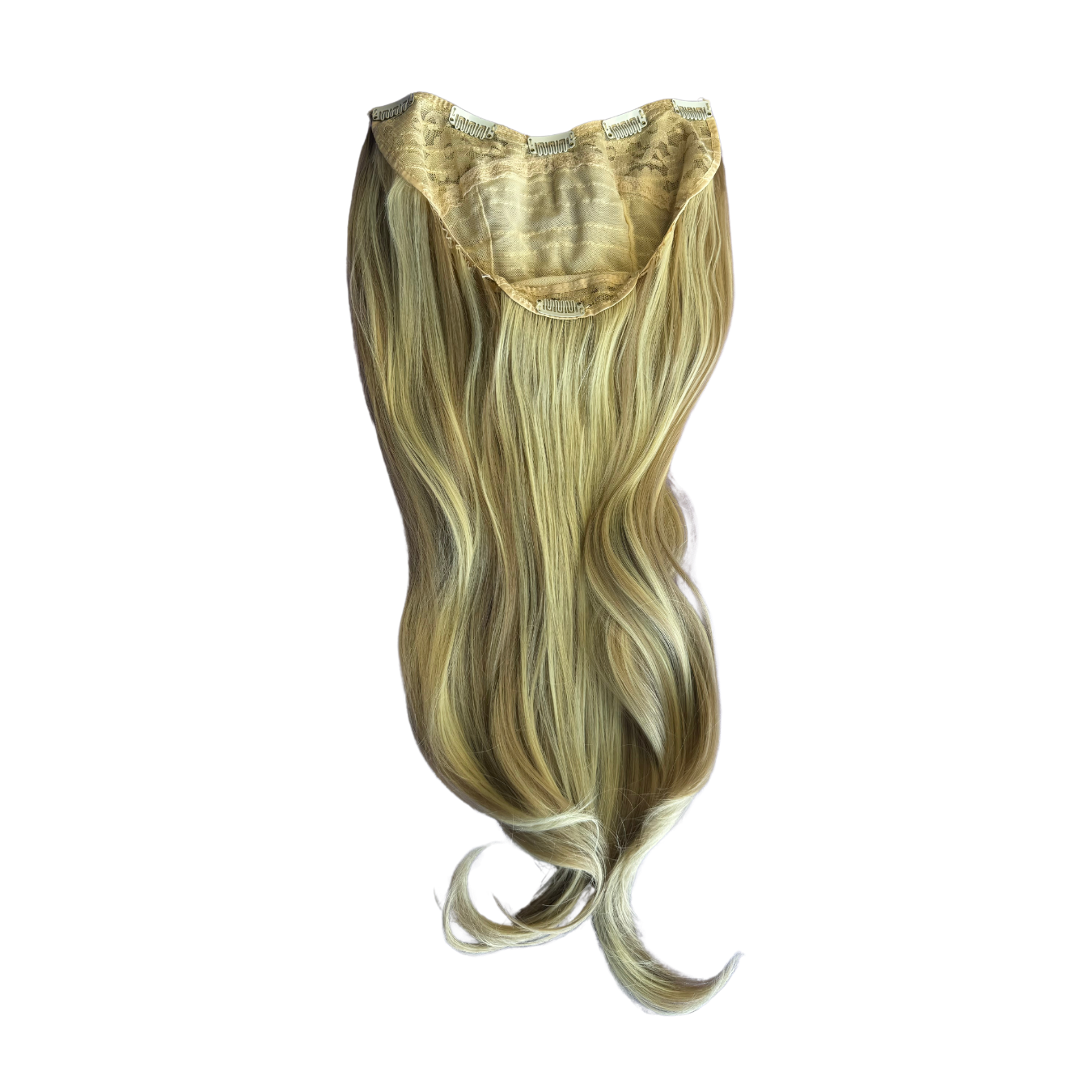 Extensiones de Cabello Vegano con malla clip tipo Comfty de 26" Highlights Rubio Dorado