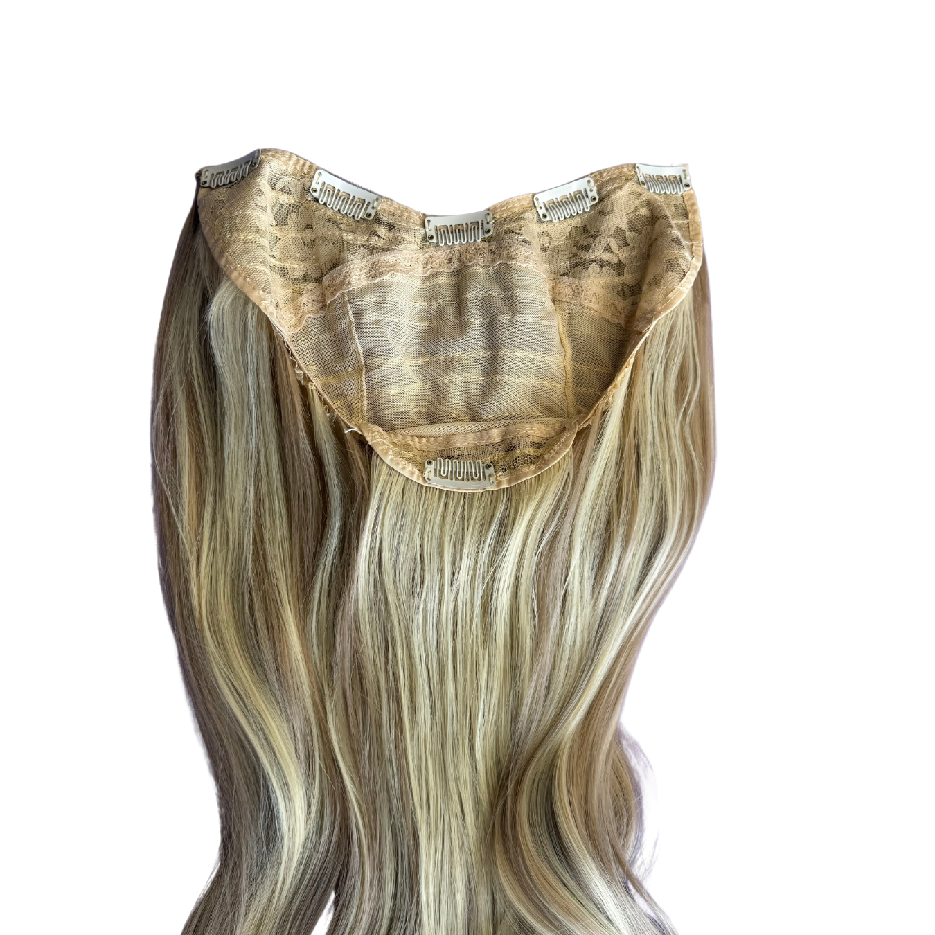 Extensiones de Cabello Vegano con malla clip tipo Comfty de 26" Highlights Rubio Dorado