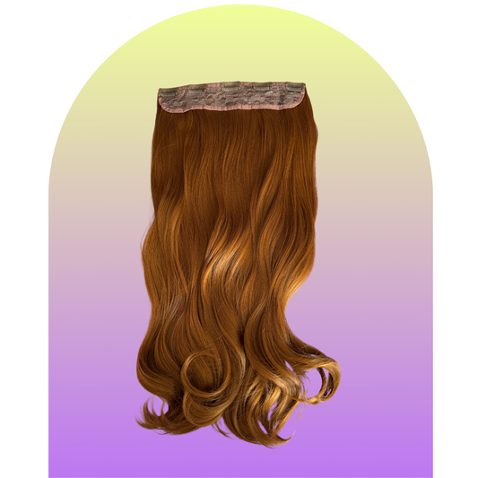 Extensiones de Cabello Vegano con clip de 24" Rojo Cobrizo