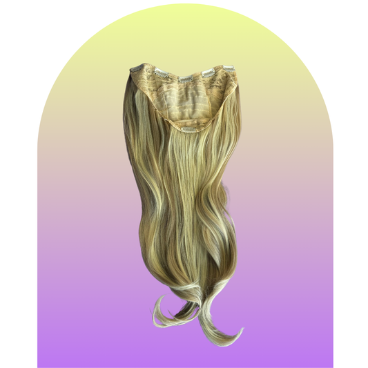 Extensiones de Cabello Vegano con malla clip tipo Comfty de 26" Highlights Rubio Dorado