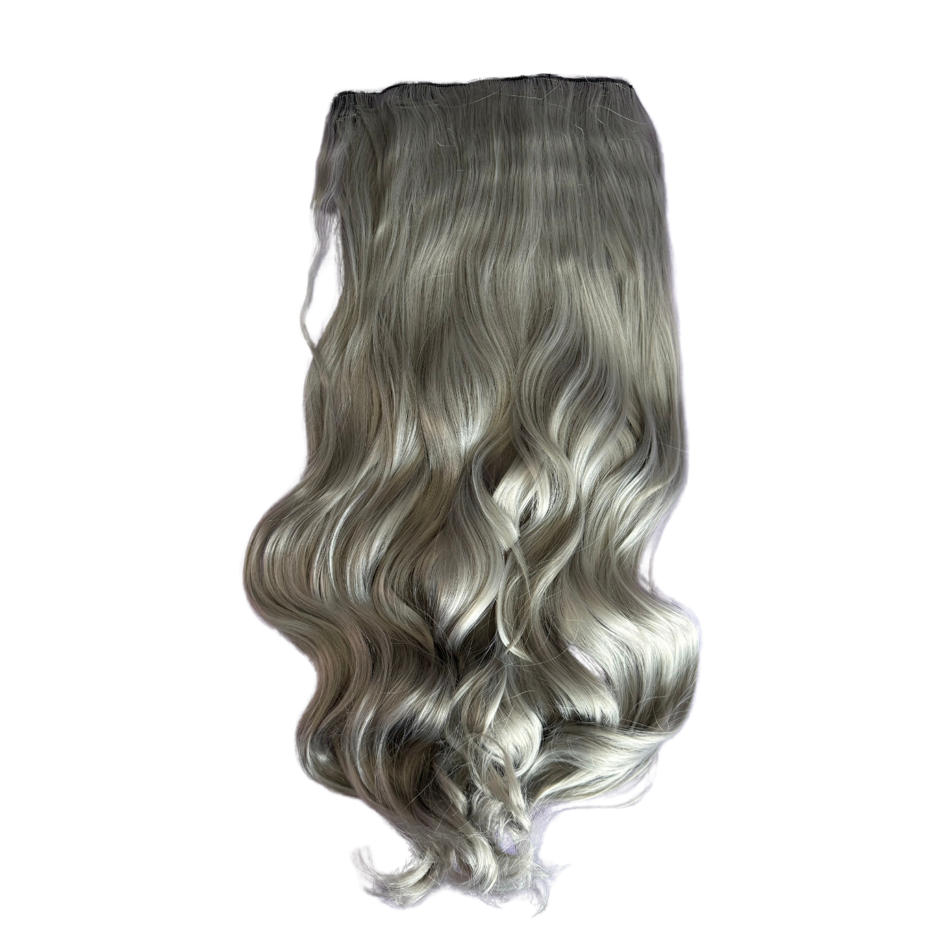 Extensiones de Cabello Vegano con clip de 24" Gris Plateado
